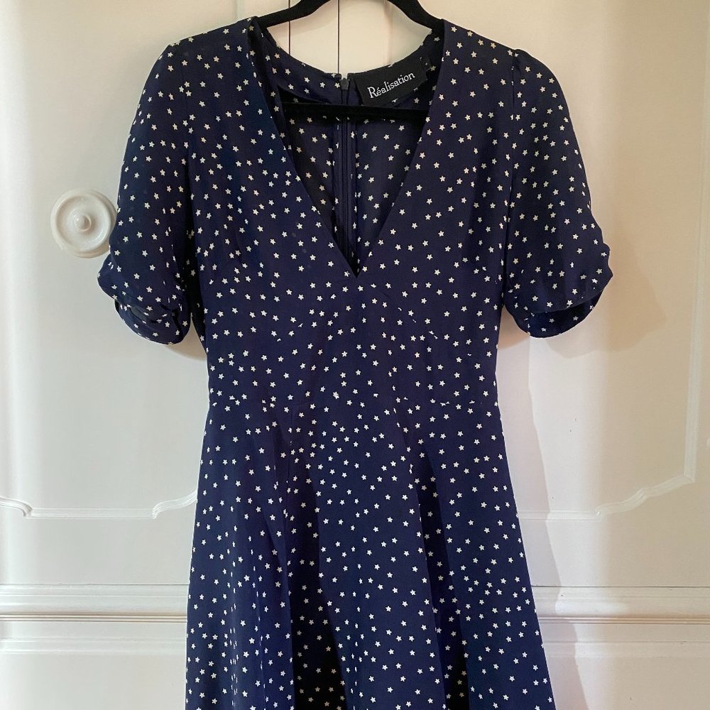 Réalisation Par "The Ozzie” Mini Dress in Navy Star